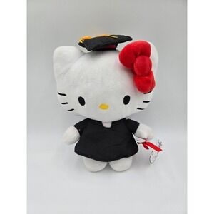 Sanrio Hello Kitty Graduation Plush 10 inch Stuffed Animal Cap Gown Diploma New